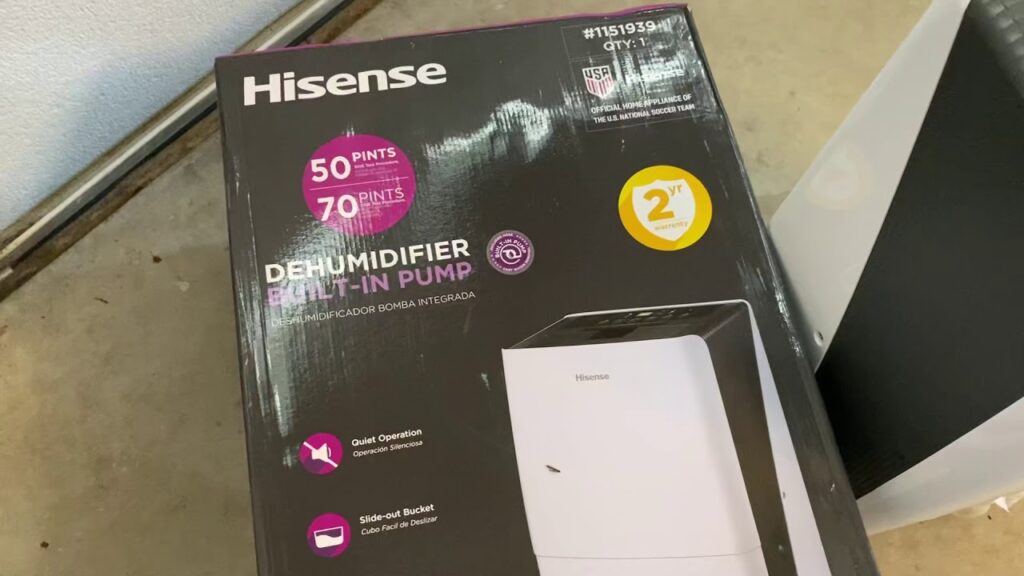Hisense Dehumidifier 70 Pint with A Built in Pump Energy Star Rated Review Unboxing