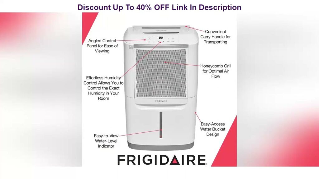 Review Product Frigidaire 70 Pint Dehumidifier with Wi-Fi, White
